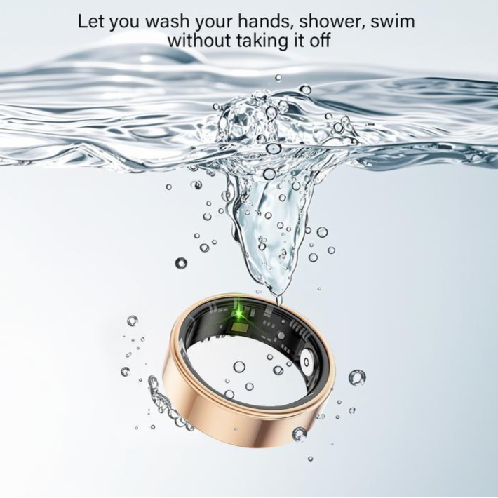 Smart Ring Gesture Control Function 5ATM Waterproof Heart Rate Blood Pressure Oxygen Sleep Monitoring Sports Fitness Smart Ring